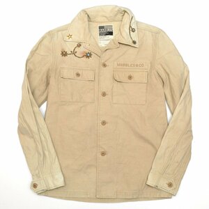 MARBLES マーブルズ 17ss MSH-S17SP02 FATIGUE SHIRTS スタッズ ファティーグ ミリタリー シャツ ジャケット カーキ系 M M579620