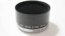 ★良品★[40mm ねじ込み式] Canon Lマウントレンズ 50mm F2.8 / 100mm F3.5等用純正メタルフード [F2571]_画像1