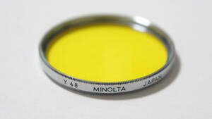 [49mm] MINOLTA Y48 銀枠カラーフィルター [F5351]