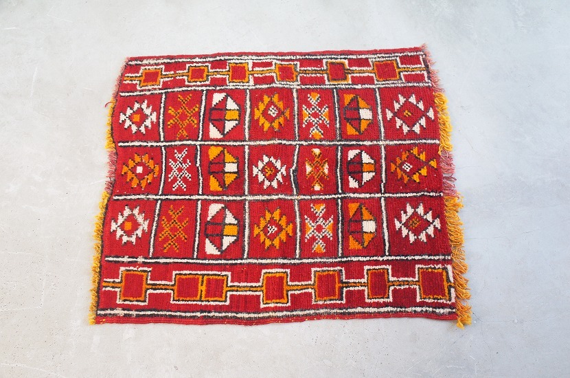 Tapis vintage marocain 78cm x 68cm/S-32/Tapis tissé à la main/Fait main/tapis vintage/Vieux tapis/Vieux kilim/Gul/Tribal, tapis, Tapis, tapis, Tapis, Les tapis en général