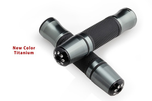ハンドルグリップ Slider Grip（チタン）マジェスティーS NMAX155 トリシティー125 アクシス90 送料無料