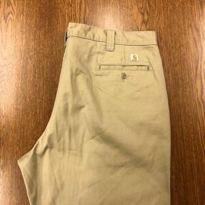 【EC206】Carhartt W44 L30 大きいサイズ ビッグサイズ ワークパンツ ベージュ メンズブランド古着 カーハート 送料無料