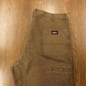 【EC207】Dickies W42 L30 大きいサイズ ビッグサイズ ワークパンツ ブラウン 茶色 メンズブランド古着 ディッキーズ 送料無料