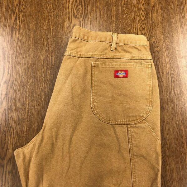 【EC288】Dickies W42 L32 大きいサイズ ビッグサイズ ペインターパンツ ワークパンツ ベージュ メンズブランド古着 ディッキーズ 送料無料