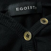 EGOIST エゴイスト★ゴールドボタンのアクセント♪フーディー チュニック カットソー F 春秋 黒系 着回し力&ストレッチ性抜群 b6394_画像7