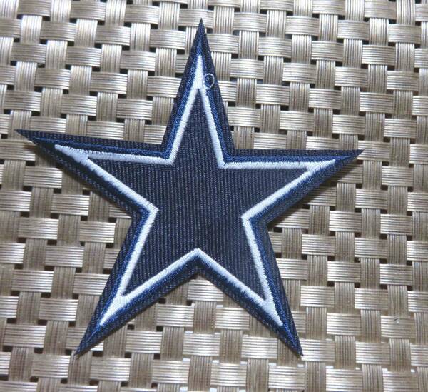 CB紺星スター◆新品NFLダラス・カウボーイズ Dallas Cowboys刺繍ワッペン激渋◆USアメフト　アメリカンフットボール　アメリカ　サポーター