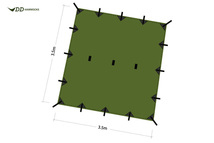 ＼最長60日保証／ DDタープ 3.5x3.5 DD Tarp タープ 3.5×3.5 高破断強度 カラビナ付 （英国メーカー直輸入） (コヨーテブラウン)_画像4