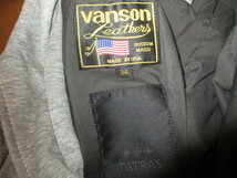 VANSON × TATRAS バンソン　タトラス　コラボ　ダブル　ライダース　ジャケット　34　グレー_画像3