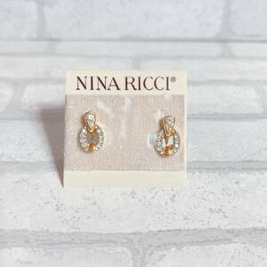  earrings gold Gold NINA RICCI Nina Ricci antique Vintage EL-0546