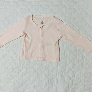 プチバトー　Petit Bateau コットンカーディガン ピンク 74サイズ