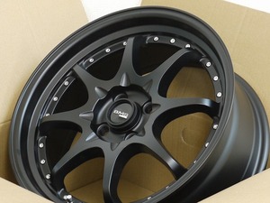 新品 17インチ 7.0J 4-100 ブラック タイヤ付4本SET 195/45R17 ヴィッツ フィット ノート ヤリス アクア (W2319-2)