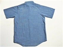 【CLEVE/クリーブ】WASHED COTTON チェック 半袖 シャツ BLUE M 新品/デッドストック/希少/ヴィンテージ/アウトドア/アメカジ/USA製/訳アリ_画像5