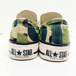 レア 日本製 美品★ コンバース CONVERSE コンバースオールスター US4 23cm ALLSTAR OX J 迷彩 カモ ダックカモ アディクト CT70の画像4