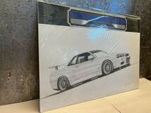 1円～ 未使用 スカイライン R34 GT-R 絵画 ポスター 鉛筆画 日産 名車 旧車 イラスト レトロ レア 貴重 希少_画像3