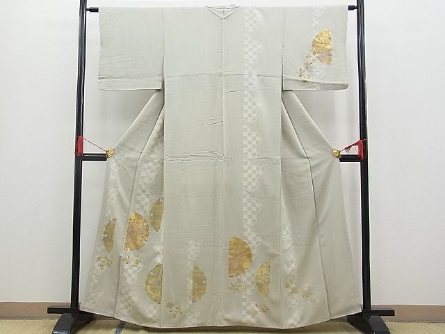 平和屋着物□訪問着駒刺繍雪輪草花文金彩反端付き逸品未使用ze4785