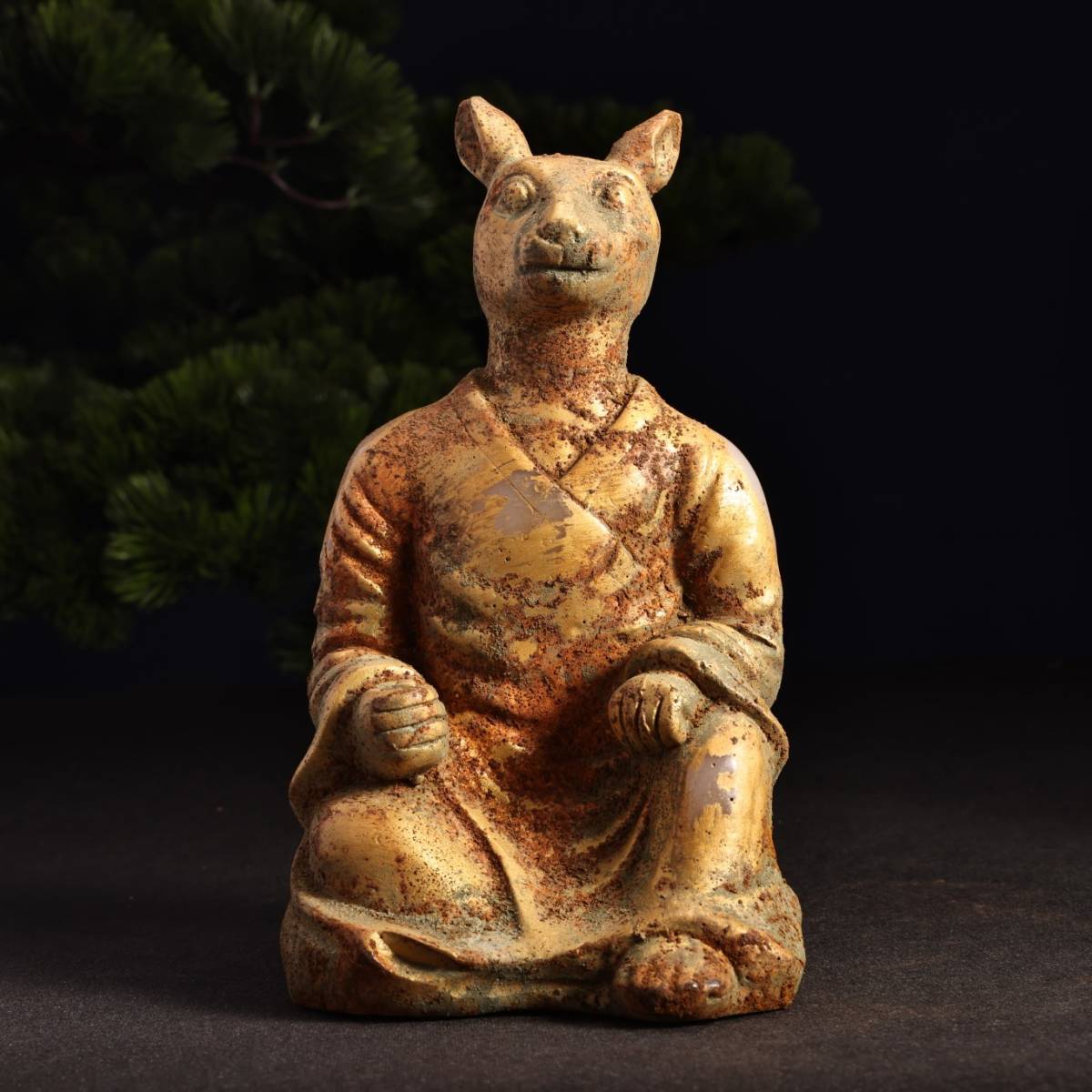 M◇明神◇極上珍品・時代物・古和田玉・黄玉彫・八瑞紋手串・手彫り ...
