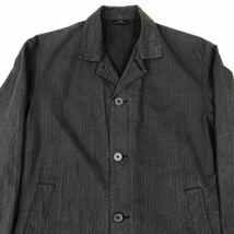 VETRA LE LUDE FRANCE ベトラ　ストライプ柄　ステンカラー　ハーフコート　ジャケット　紳士服　メンズ　アウター　春秋　23-57a_画像2