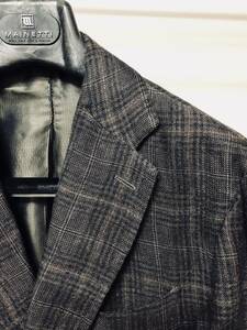 StileLatino napoli vintage stay rela Tino Brown wool linen Glenn check jacket 4850 Beams handling . magazine publication great number spring summer 