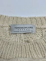 TOMORROW LAND tricot トゥモローランド ローゲージ ウール カシミヤ ケーブル ニット アイボリー M 秋冬物 ジャケットのインナーに 送料込_画像4