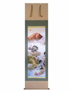 Art hand Auction Neu Hängerolle Glück Perfekte Bild Yamamoto Shoen 150cm Hängerolle Glück, Malerei, Japanische Malerei, Blumen und Vögel, Tierwelt