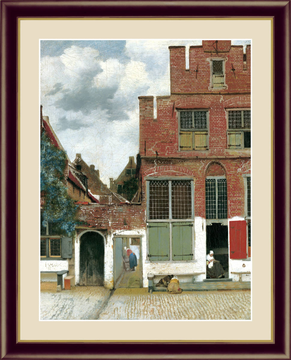 Nuevo Vermeer Delft Alley F6 pintura figura mujer pintura famosa pintura artesanal pintura Johannes Vermeer Vermeer, obra de arte, imprimir, otros