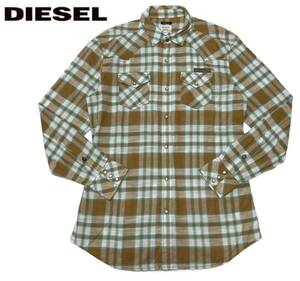 ★正規 DIESEL ディーゼル チェック コットン 長袖シャツ メンズ S