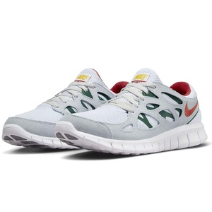 ☆NIKE FREE RUN 2 灰/白/緑/濃いオレンジ 26.5cm ナイキ フリー ラン 2 537732-102