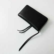 美品 2022年購入 BALENCIAGA バレンシアガ NEO CLASSIC CONTINENTAL ラウンドジップレザーウォレット/ブラック【2400013239219】_画像3