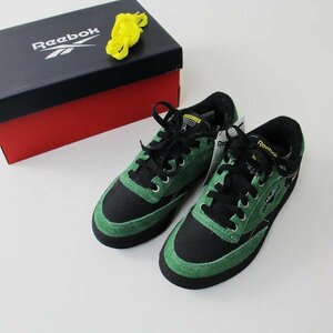 美品 REEBOK × PLEASURES リーボック プレジャーズ GW2644 CLUB C 85 スニーカー 23.5/グリーン【2400012895379】