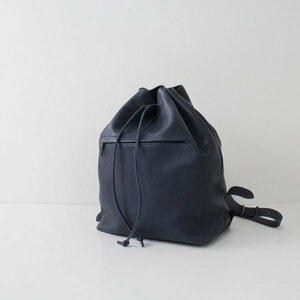 Jurgen Lehl Jurgen Lehl leather pouch rucksack / navy bag [2400013261494]
