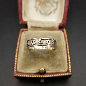  star Eternity Star 925 silver silver ring silver a-ru deco ring Showa Retro accessory jewelry import YMP④15