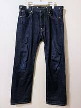 美品 LEVIS リーバイス 03201-0009 1890sモデル 復刻 201 片ポケ デニムパンツ ジーンズ シンチバック バックルバック W29L34 濃紺 30s_画像2