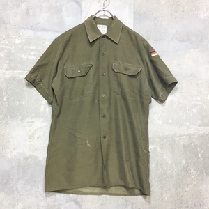 ◆vintage◆ドイツ軍 ミリタリー シャツ フィールドシャツ H.WINNEN GMBH & CO.KG 半袖 シャツ ミリタリー カーキ 37/38 メンズ A20 ｃ3444