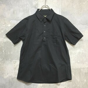 ◆お洒落な逸品◆ Eddie Bauer/エディー・バウアー 半袖 シャツ ブラック 黒 コットン100％ M メンズ K115 ｃ3412