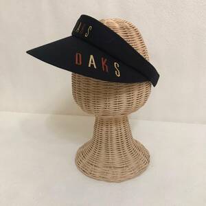 ◆お洒落な逸品◆DAKS/ダックス サンバイザー ゴルフ ブラック 黒 メンズ レディース F ON3169