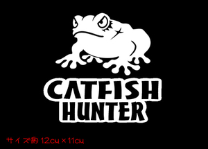 悪蛙 CATFISHHUNTER ステッカー ナマズ 鯰 chiaki　フロッグ　トップウォーター ポッパー ノイジー カエル ライギョ 雷魚