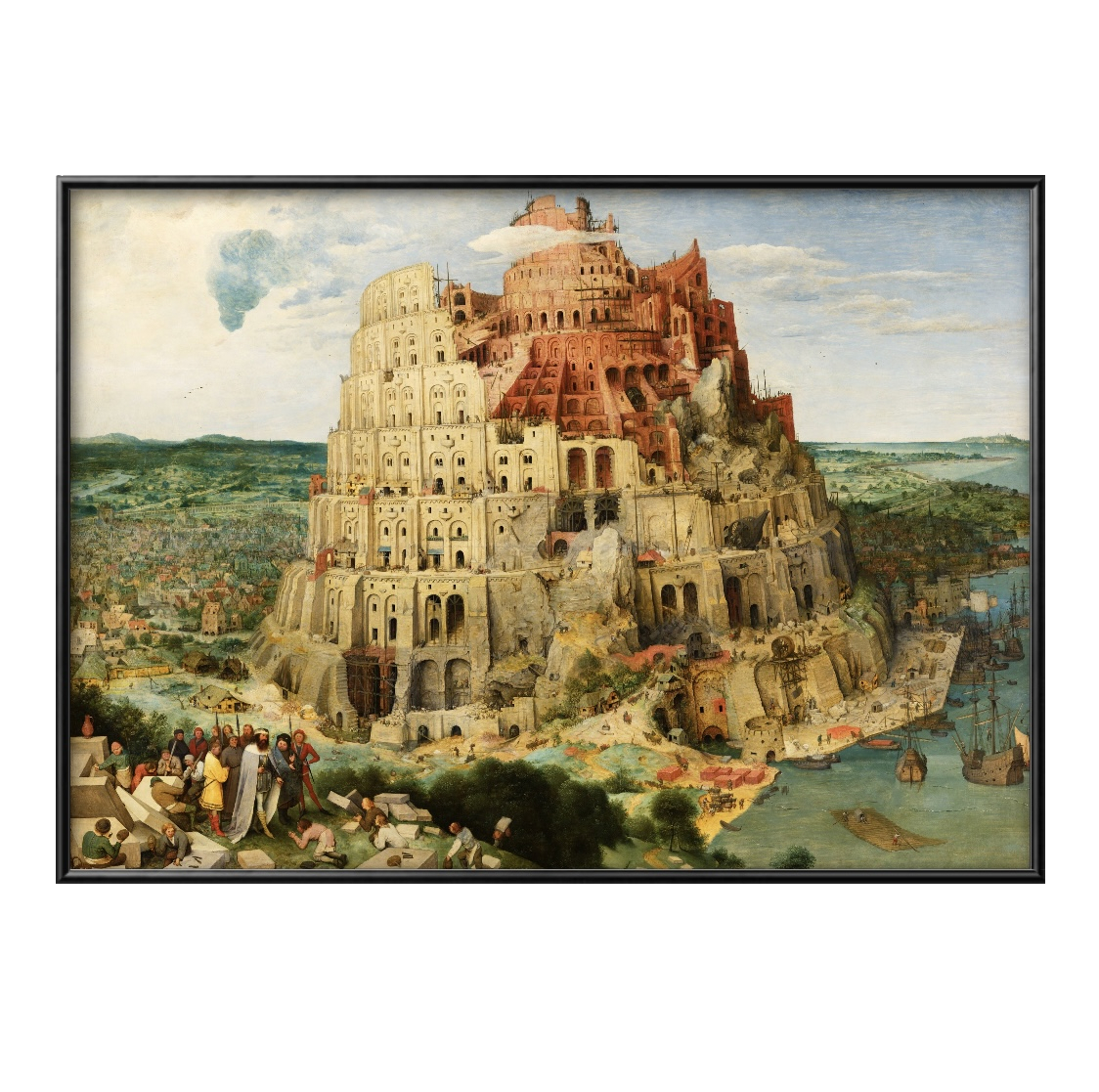 6780■Envío gratis!! Póster artístico pintura tamaño A3 Pieter Bruegel Torre de Babel diseño de ilustración papel mate nórdico, Alojamiento, interior, otros