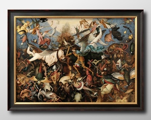 Art hand Auction 12705■Kostenloser Versand!! Kunstplakat, Gemälde, A3-Format, Pieter Bruegel, Der Fall des rebellischen Engels, Illustrationsdesign, skandinavisches mattes Papier, Residenz, Innere, Andere