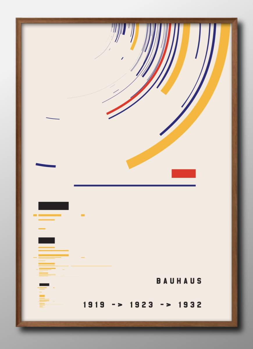 9097 ■ Free shipping!! Art poster painting A3 size Bauhaus illustration design Nordic matte paper, Housing, interior, others