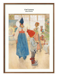 Art hand Auction 1-1868■Free shipping!! Art poster painting A3 size Carl Larsson illustration design Nordic matte paper, Housing, interior, others