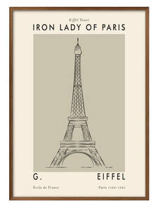 Art hand Auction 6935 ■Livraison gratuite !! Affiche d'art peinture format A3 France Paris tour Eiffel Illustration Design papier mat scandinave, résidence, intérieur, autres