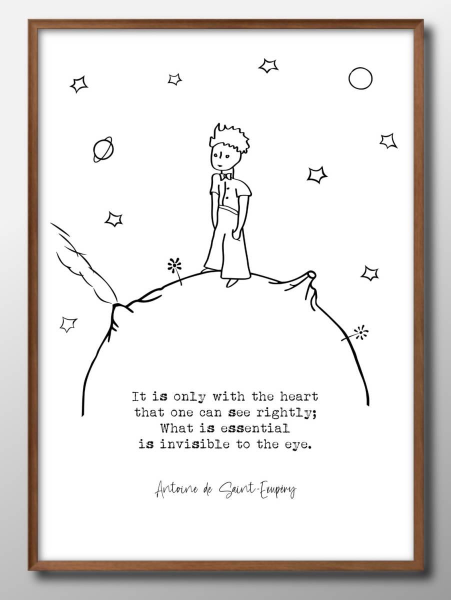 9056■Free shipping!! Art poster painting A3 size Saint-Exupéry's The Little Prince illustration design Nordic matte paper, Housing, interior, others