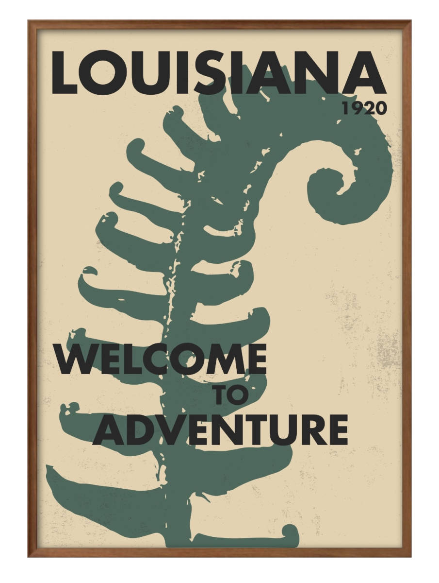 9031■Free shipping!! Art poster painting A3 size Vintage Louisiana, USA illustration design Nordic matte paper, Housing, interior, others