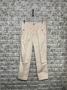 PAGELO パジェロ　チノパンツ　スラックス　パンツ　ストレートパンツ　コットン 日本製　センタープレス　Mサイズ