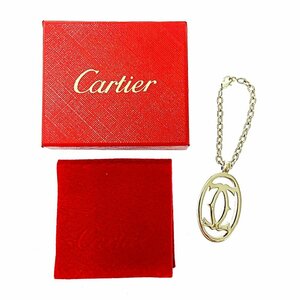 【箱付き】 CARTIER カルティエ メタル 2Cロゴ チャーム 男女兼用 シルバー 158512 チャーム