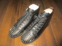 ■クリスチャンルブタン LOU SPIKES FLAT CALF BK65 サイズ41 27cm 新品 Christian Louboutin 1151061 スタッズ スパイク ■_画像1