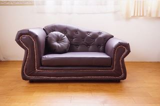 キッズソファ 子供ソファ 2人掛け 脚付き ミニソファ アーム付き PVCブラウ