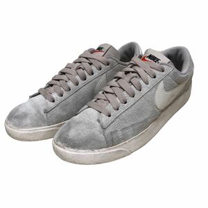 ☆AF081 NIKE ナイキBLAZER LOW SD ブレーザー レディース スニーカー US7 24cm ライトグレー ホワイト スエード