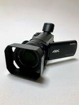 中古 美品 SONY ソニー FDR-AX100 4K Handycam FDR-AX100 ブラック ビデオカメラ カメラ 4K 送料無料_画像1