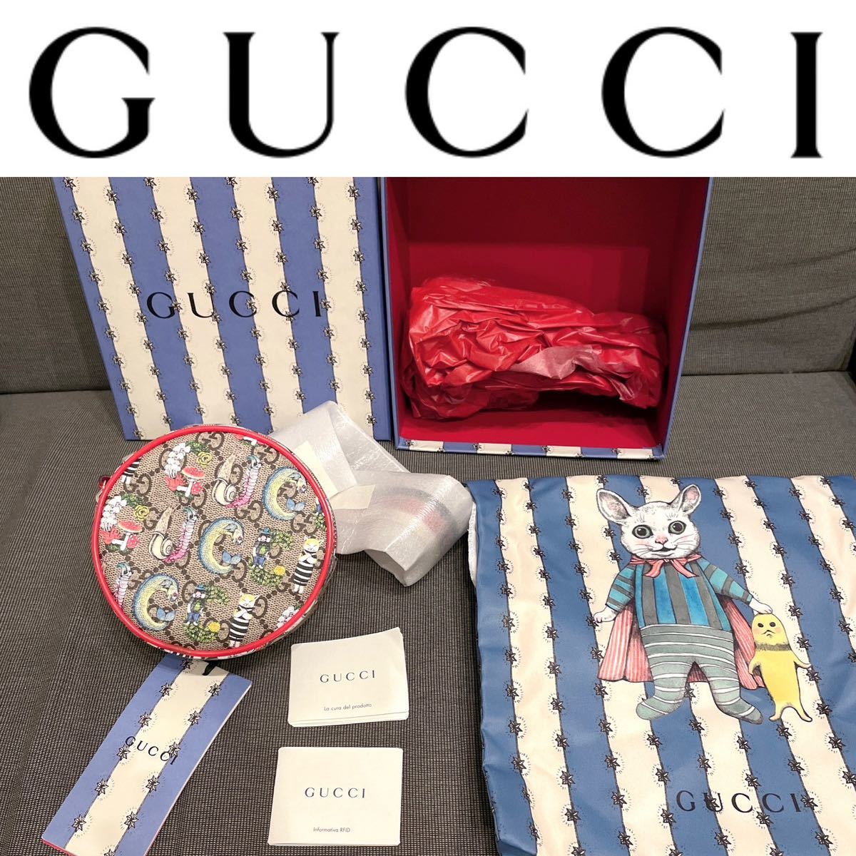 新作モデル ☆超美品☆GUCCIxヒグチユウコ ウールブランケット ピンク